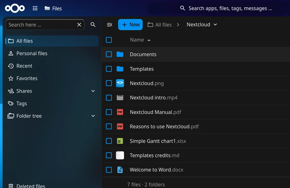 My Nextcloud files
